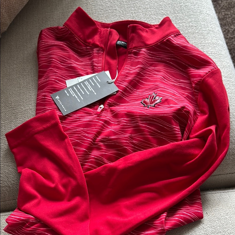 Red Quarter-Zip Pullover ⛳️